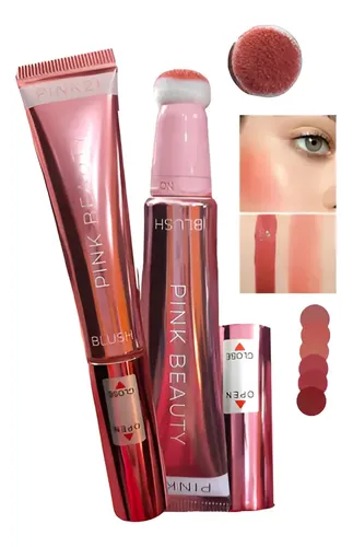 Pink 21 Blush Rubor Crema 6 Tonos