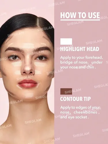 Sheglam Fine Line 2 In 1 Nose Contour & Highlight Pen Tono Del Maquillaje Umber
