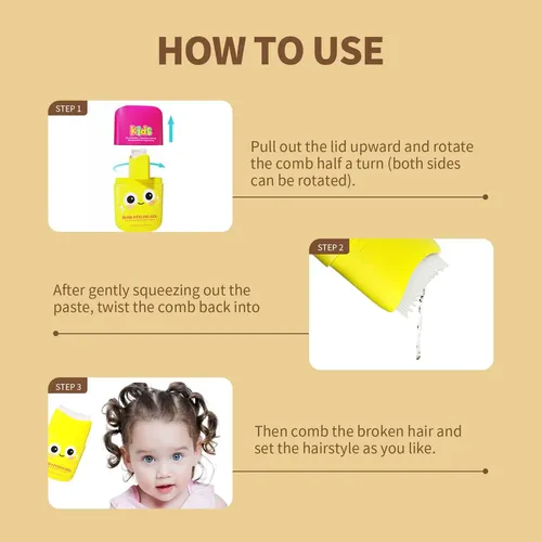Gel Para Peinar El Cabello Para Niños Gowwim, 80 Ml, Hidrata
