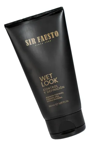 Sir Fausto Wet Look Gel Control Fijación Alta Pelo 150ml 3c