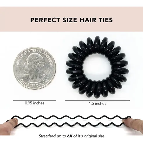 Cintas De Pelo En Espiral, Estilo Kitsch, De Plástico Transp