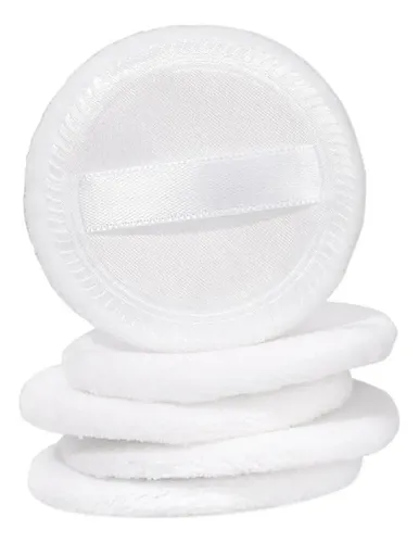 5x Maquillaje Polvo Aplicador Polvo Esponja Cojín De Blanco