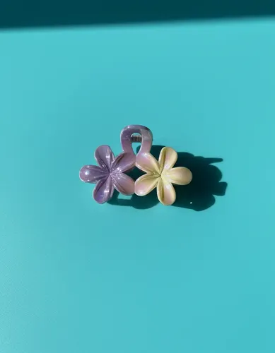 Broches Para El Pelo X3 Tornasolado Flores Urbanchic 1013