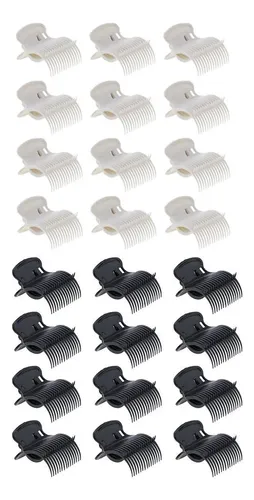 12 Rulos & Pinzas Para Cabello Jumbo Grandes Beige