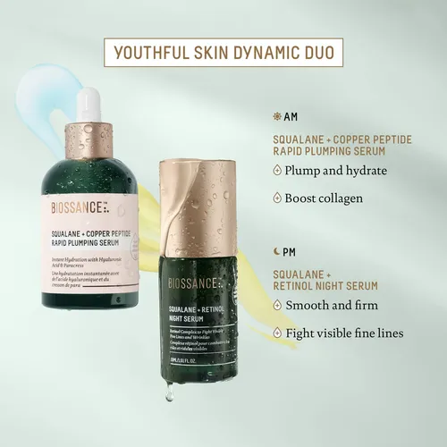 Sérum De Péptido De Cobre Biossance Squalane + 50 Ml Todo Tipo De Piel Día/noche