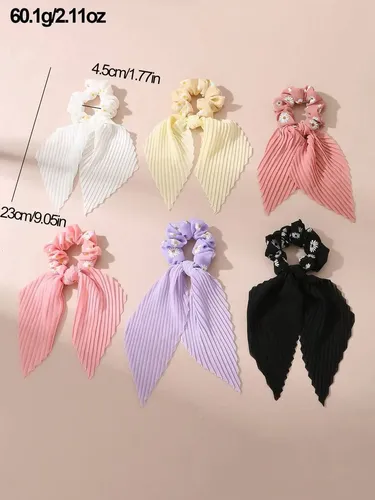 Set De 6 Coleteros Daisy For Niñas, Uso Diario Y Decoración