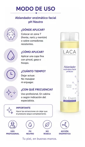Ablandador Enzimatico Facial Ph Neutro Locion Laca Full