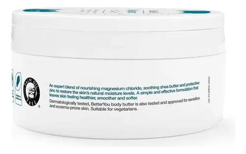 Manteca Corporal Betteryou Magnesio Para Piel Seca 200 Ml Co
