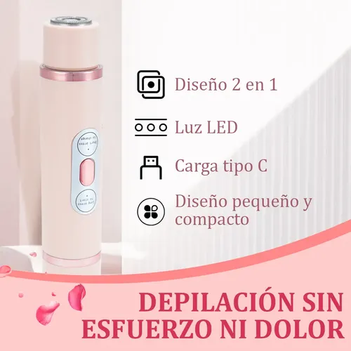 Rasuradora Mujer Electrica 2en1 Doble Cabeza Sin Atascar