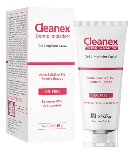 Gel Cleanex Dermolimpiador Facial Piel Grasa Y Mixta 150 Gr
