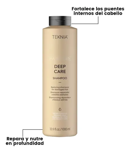Shampoo Reparador Capilar Lakme Teknia Deep Care 1L