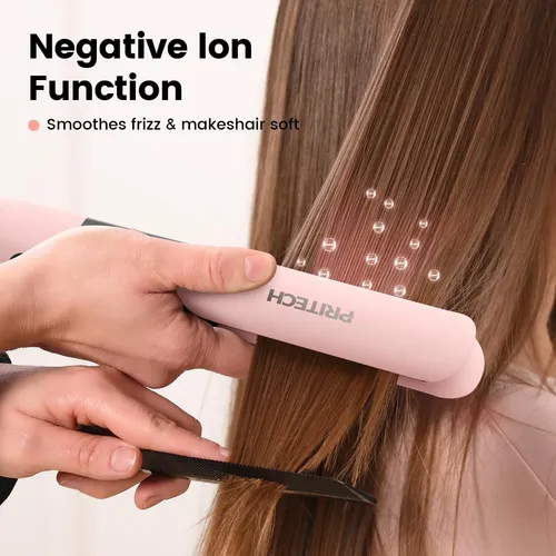 Plancha Para Cabello Y Rizador Pritech De Titanio