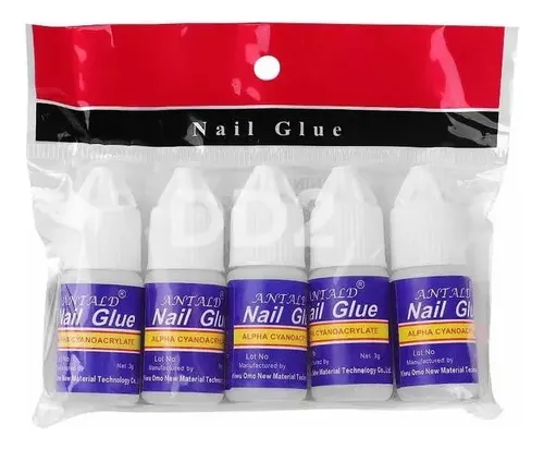 Pegamento X5 Nail Glue Para Uñas Postizas Tips Strass Gotero