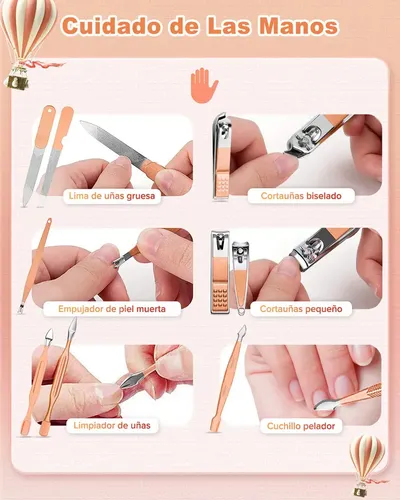 Set 30 Piezas Kit Manicure Y Pedicure Profesional Xx