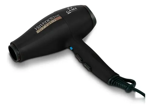 Secador De Pelo Profesional Gama Via Veneto Ion 2200w Negro