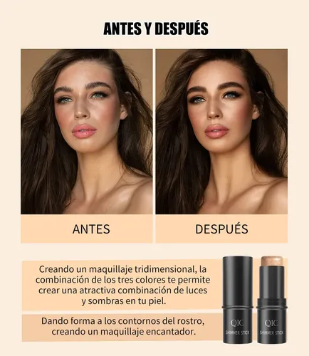 Set De Maquillaje, 3 Unidades, Iluminador, Rubor, Contorno E