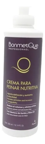 Crema De Peinar Nutritiva Cabello Bajo Control Elimina Frizz 300ml Bonmetique