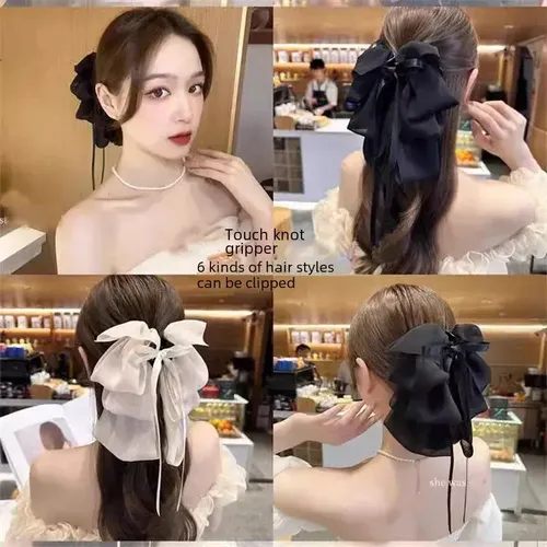 Hair Clip Diqian Bow Chiffon Fabric Accesorios Para Mujer