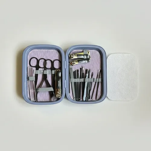 Kit De Manicura 16 Piezas, Acero Inox. Corta Uñas Y Lima