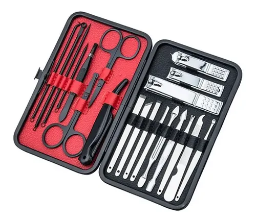 Set Manicura Pedicura Univex 20 Piezas con Estuche y Accesorios
