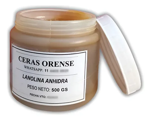 Lanolina 500 G Para Elaboración De Cosméticos Máxima Calidad