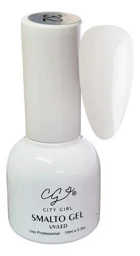 Esmalte Semipermanente Color Blanco De 10ml City Girl Uv/led