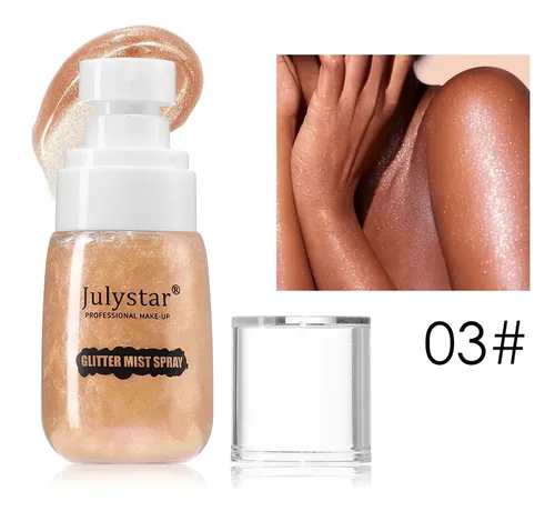 Spray Con Purpurina Para Maquillaje Brillante Para Rostro Y