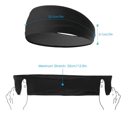 Diadema Elástica Para El Pelo, Diadema Deportiva, Antidesliz