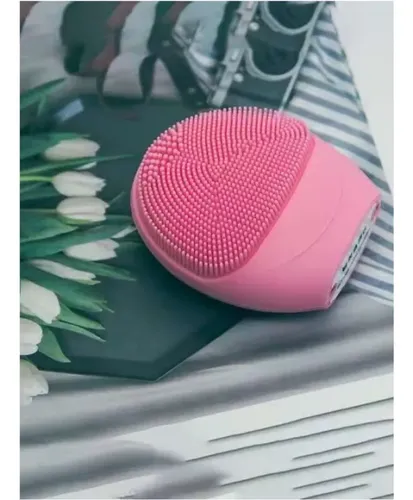 Mini Masajeador Facial Eléctrico De Silicona Rosa