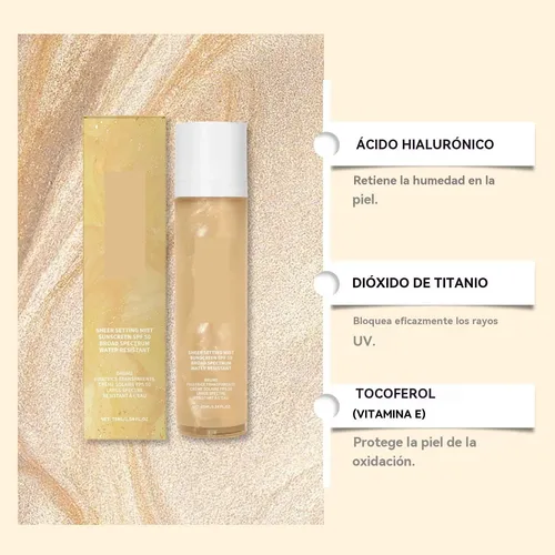 Spray Protector Hidratante Fijador Maquillaje,75ml,3unidad