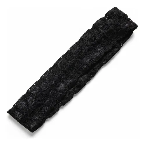 Vincha Diadema Tela Encaje Elastizada Accesorio Depelo Calad Negro Circulos