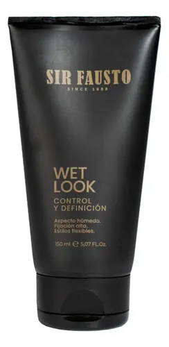 Sir Fausto Wet Look Gel Control Fijación Alta Pelo 150ml 3c