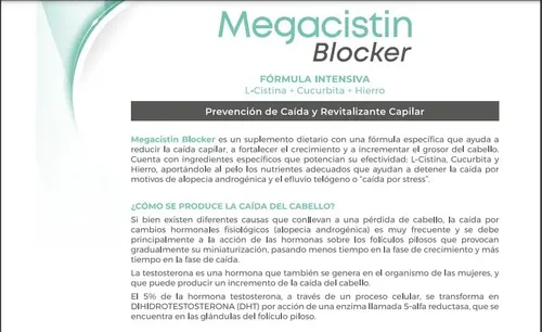 Megacistin Blocker 30 Cáp Blandas Prevención Caida Capilar