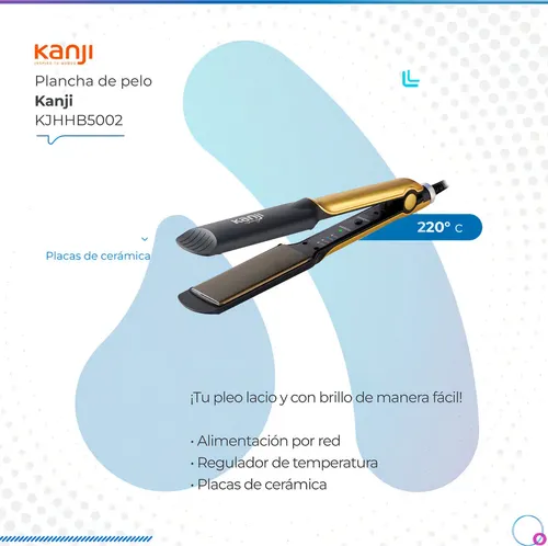 Planchita de pelo Kanji Beauty KJHHB5002 dorada