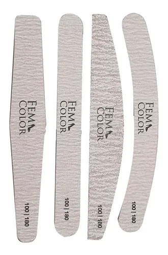 Lima Para Uñas Femcolor 100/180 X12 Unidades Lefemme