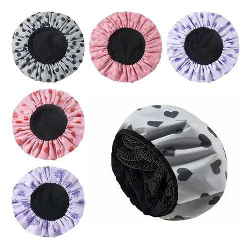 Gorro De Ducha Para Cabello Mujer, Triple Capa, Viaje
