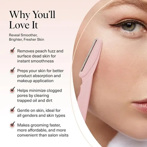 Kit 6 Cuchillas Dermaplane Facial Exfoliante Rosa