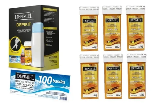 Kit Depilación Roll On Depimiel + 6 Roll On + 100 Bandas