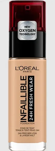 Base de maquillaje líquida L’Oréal Paris Infallible 32 Hour Fresh Wear Foundation Base de Maquillaje Líquida de Alta Cobertura y Larga Duración Infallible 32h Freshwear de L’óreal Paris tono 140…