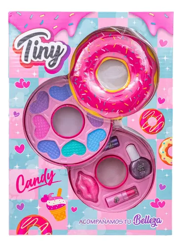 Set de Maquillaje y Uñas Sebigus Para Niños Con 7 Sombras y 2 Labiales