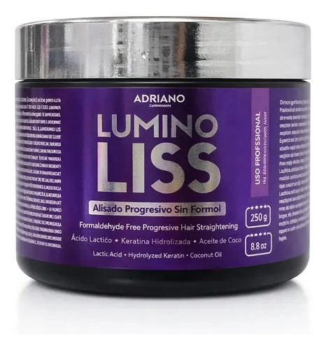 Alisado Luminoliss Antifrizz Sin Formol 250g