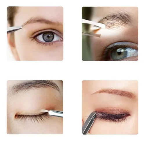 Pinza De Acero Inoxidable Con Luz, Pinza Para Cejas