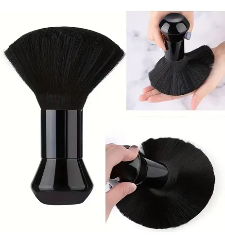 1 Cepillo Profesional Para Limpieza De Cuello De Barbero Negro