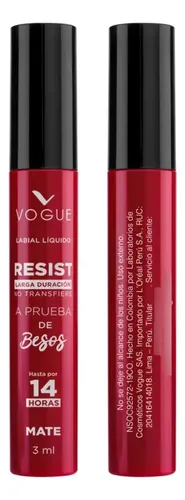 Labial Líquido Vogue Resist Besos Mate Apasionada