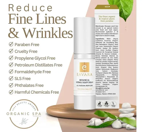 Crema Retinol Orgánico Noche Eavara