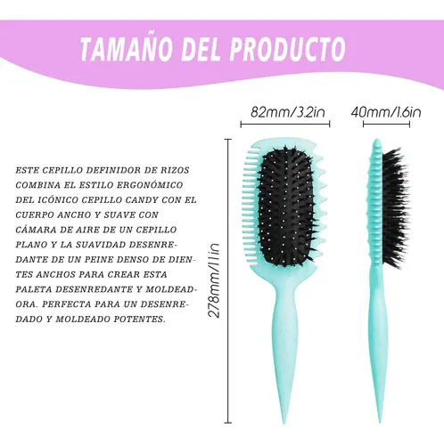 Cepillo Para Cabello Rebote Rizado Peine De Define &uf