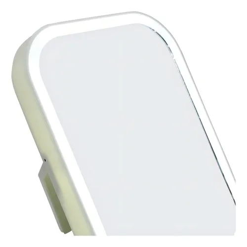 Espejo Rectangular Diswald & Co Con Luz A Pilas Para Maquillaje Marco Blanco