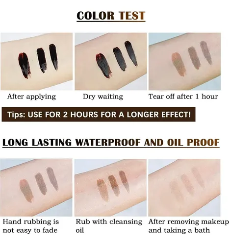 Gel Tatuaje Para Cejas Marrón Resistente Al Agua
