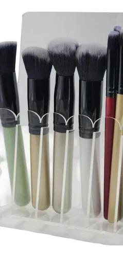 Organizador Acrílico Para Brochas Maquillaje 6 Ubicaciónes