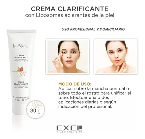 Exel Crema Clarificante Liposomas Por 30ml Aclara Manchas.